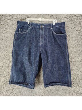 Old Skool Shorts Mens 42 Blue Cotton Denim Bermuda Baggy Shorts